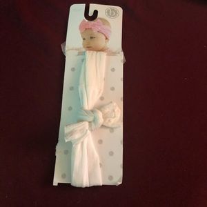 Baby bling ivory bow headband